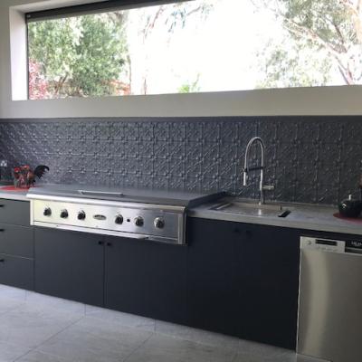 Apm Fleur Grey Bbq Splashback