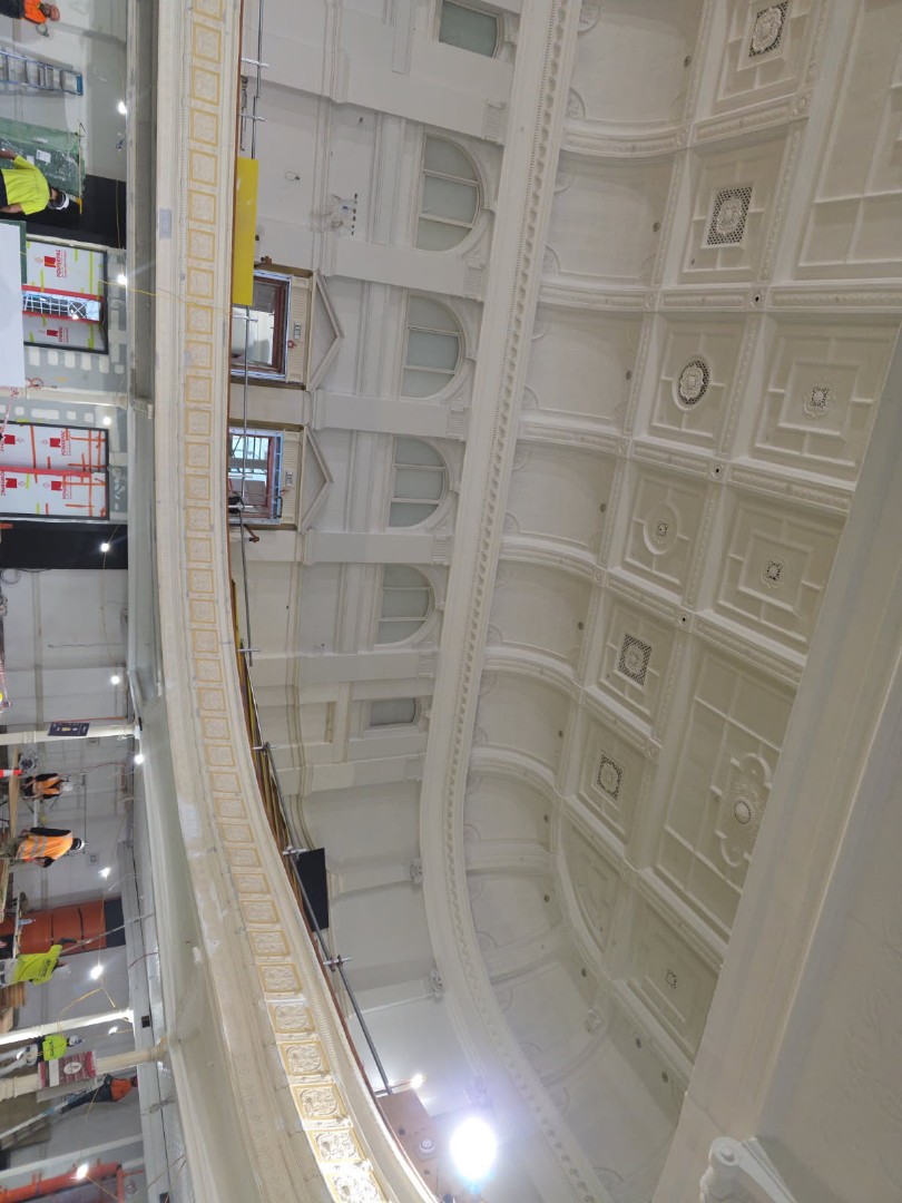WELLINGTON TOWN HALL Balcony Facade, Dress Circle & Organ Loft Ceiling Restoration